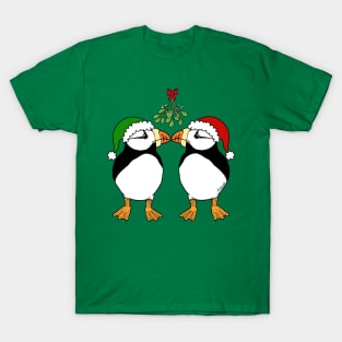 Mistletoe Kiss Puffins T-Shirt